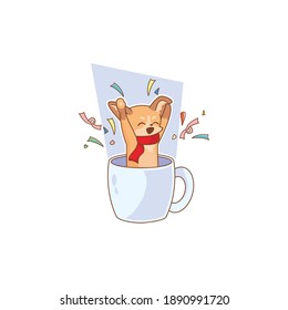 Very cute animal cartoon series (red panda fox)
