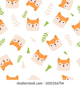 Very cute animal vector pattern