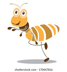 Very cute ant cartoon vector.