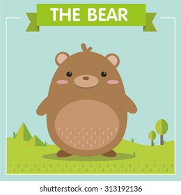 A Very Cute Brown Bear Character in the Egg Shape Collection.
