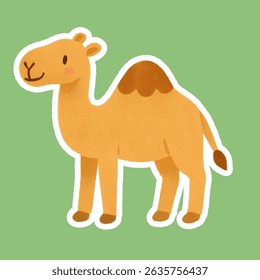 O camelo muito bonito é o desenho animado sorrindo