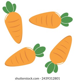 Very Cute Carrots Seamless Pattern
