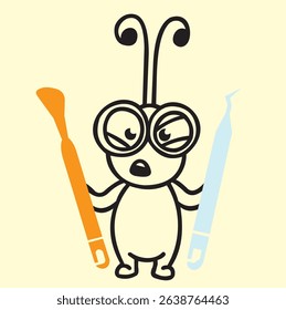 Very cute and colorful doctor cartoon vector design is very suitable for images on t-shirts.