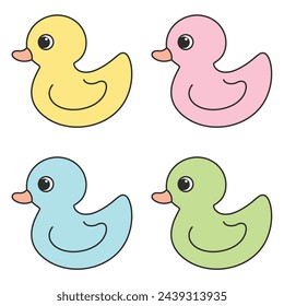 Very Cute Colorful Rubber Ducks
