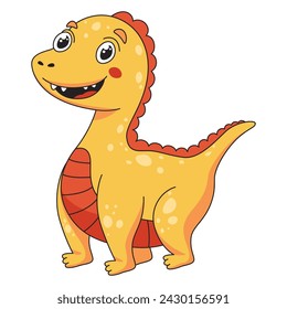 Very cute dinosaur Brachiosaurus, for nursery, childish character design
