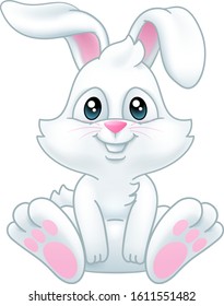 Very cute Easter bunny rabbit cartoon character