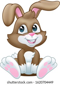 Very cute Easter bunny rabbit cartoon character