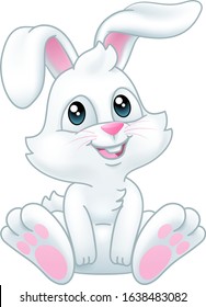 Very cute Easter bunny rabbit cartoon character