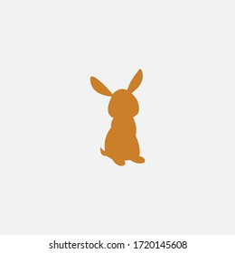 Very cute Easter bunny rabbit cartoon character