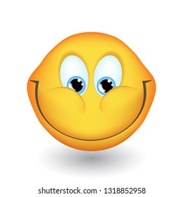 very cute Emoji face with expressive eyes