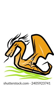 a very cute and entertaining dragon design based on the colors orange and green, if anyone is interested, thank you