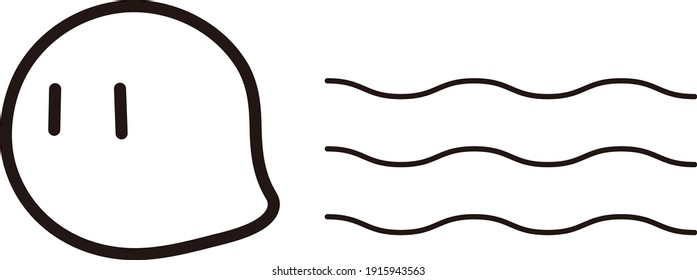 Very cute ghost vector illustration