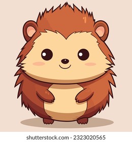 A Very Cute Hedgehog Cartoon Character
