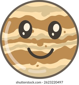  very cute illustration of planet jupiter