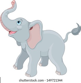 Very cute little elephant.