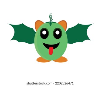 very cute looking melon vector graphics with wings.