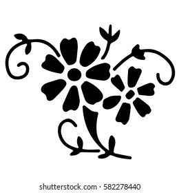very cute lovely floral patterns stencils design elements vector