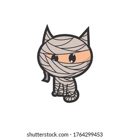 Very cute mummy cat, good for stickers, doodles, drawings, t shirt design, halloween
