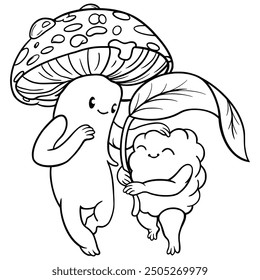 A very cute mushroom cartoon character