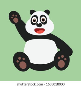 very cute panda cartoon character