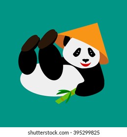 Very cute Panda eating bamboo