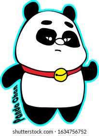 very cute panda logo icon
