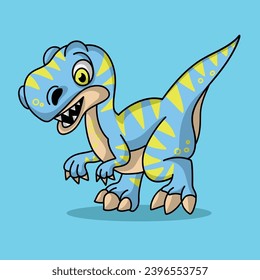 Very cute picture of a baby dinosaur for children's clothing designs