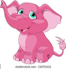 Very Cute pink elephant