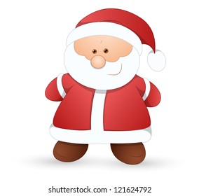 Very Cute Santa - Christmas Vector Illustration