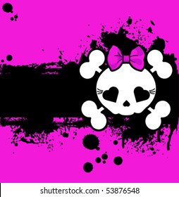 Very cute Skull place card with place for copy/text