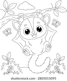 Very Cute Sugar Glider Coloring page for kids