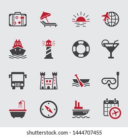 Very cute summer travel icons