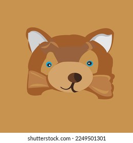 very cute and sweet dog shaped hat vector illustration