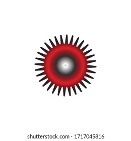 a very deadly red virus logo