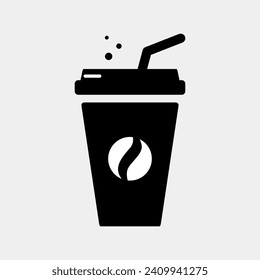 Sehr lecker heißer Kaffee, Beispiel eines Logos für den Kaffee