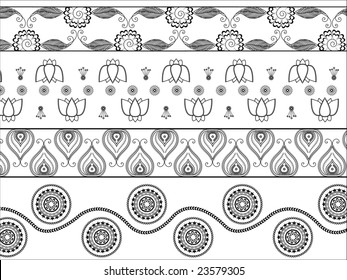 Very detail Henna art Inspired Border designs