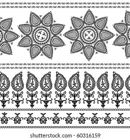 Very detail Henna art Inspired Border designs