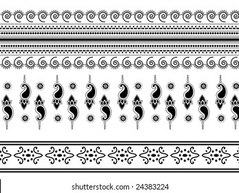 Very detail henna borders