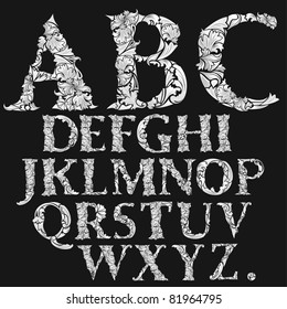 very detailed font