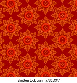 Very detailed henna saree design