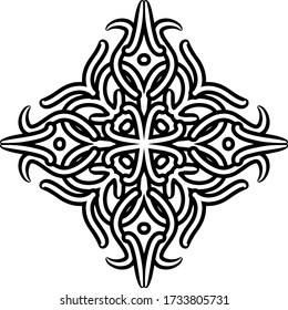 Very detailed and interesting vector figure. Antistress coloring. Unusual decorative element.