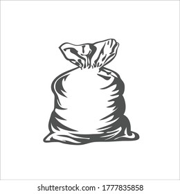 Very dirty trash sack vector for hygiene warnings