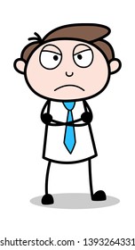Very Disappointed - Office Businessman Employee Cartoon Vector Illustration﻿