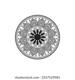 Very easy amp simple mandala design with black ampwhite