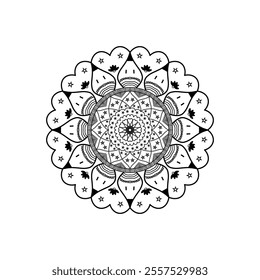 Very easy amp simple mandala design with black ampwhite