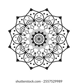 Very easy amp simple mandala design with black ampwhite