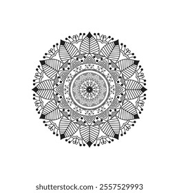 Very easy amp simple mandala design with black ampwhite