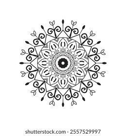 Very easy amp simple mandala design with black ampwhite