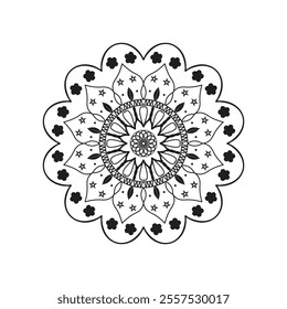 Very easy amp simple mandala design with black ampwhite