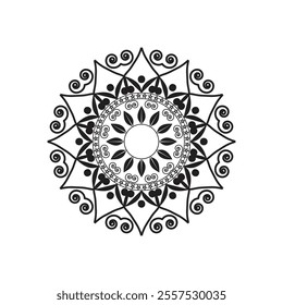 Very easy amp simple mandala design with black ampwhite